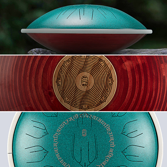 HLURU EQTB15-14 MALCHITE - EQ Series 15 Notalı 14" C Major 440Hz Malchite Elektronik Tongue Drum